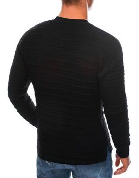 Bavlnený sveter v čiernej farbe E208
