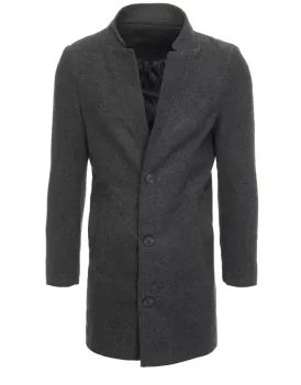 Tmavo-šedý jednoradový kabát
