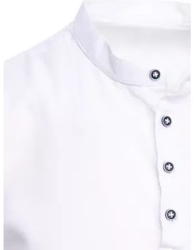 Bavlnená košeľa v bielej farbe
