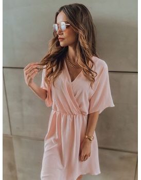 Jedinečné letné šaty v ružovej farbe Mirella