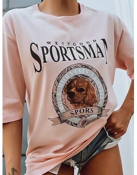 Štýlové dámske tričko v ružovej farbe Sportsman