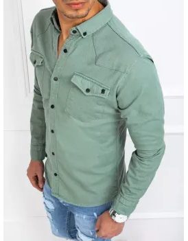 Rifľová štýlová zelená košeľa