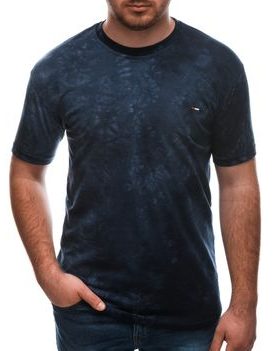 Zaujímavé granátové bavlnené tričko S1657