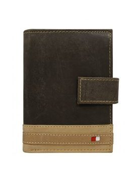 Jedinečná kožená hnedo-kamelová peňaženka
