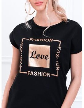 Dámske tričko s potlačou Love v čiernej farbe SLR033