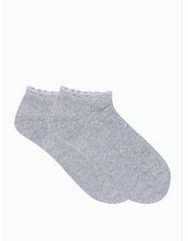 Bavlnené dámske ponožky v šedej farbe ULR099