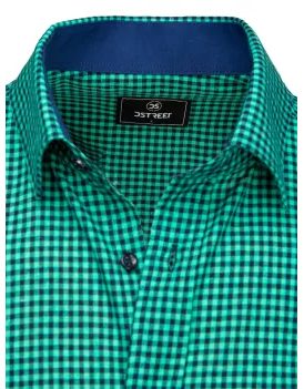 Granátovo-zelená károvaná košeľa