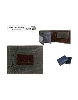 Unikátna kožená peňaženka v šedej farbe Rovicky