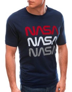 Granátové bavlnené tričko Nasa S1656