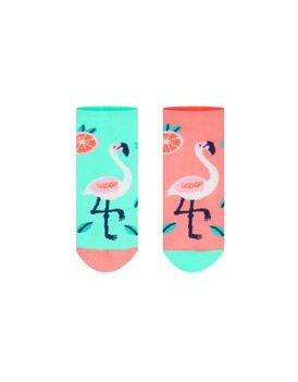 Veselé členkové letné ponožky Plameniak