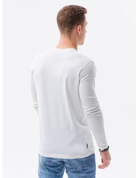 Tričko s dlhým rukávom v bielej farbe L133