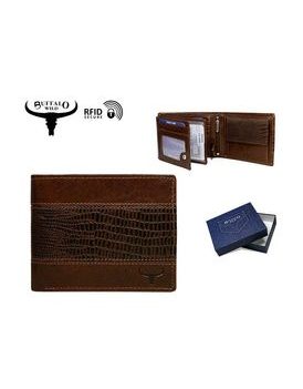 Hnedá originálna kožená peňaženka Buffalo