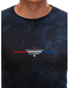 Tmavo-granátové tričko s trendy potlačou L149