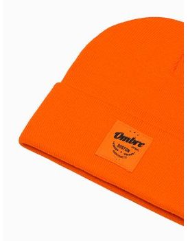 Oranžová štýlová pánska čiapka H103