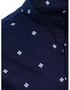 Granátová košeľa s trendovým vzorom