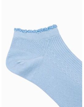 Bavlnené dámske ponožky v svetlo modrej farbe ULR099