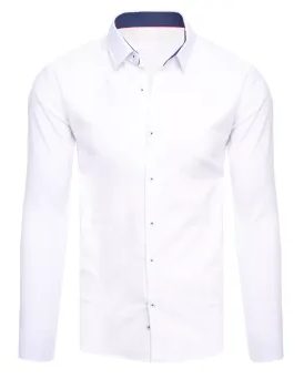 Biela elegantná košeľa bez vzoru