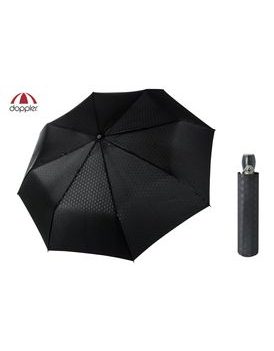 Luxusný čierny vzorovaný dáždnik pre pánov Doppler FIBER MAGIC PREMIUM