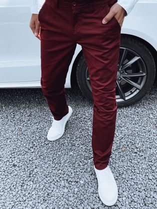 Mestské pánske nohavice bordové