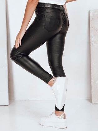 Dámske čierne push up voskované nohavice