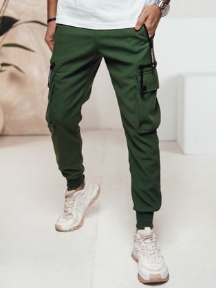 Moderné zelené kapsáčové joggery