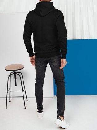 Moderná čierna jednoduchá mikina