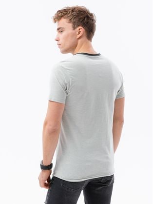 Pohodlné svetlo-šedé tričko S1385