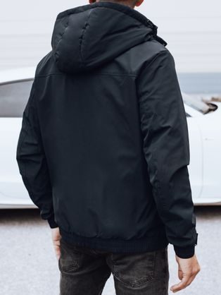 Pánska prechodná granátová bunda s kapucňou