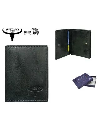 Čierna pánska kožená peňaženka Buffalo Wild