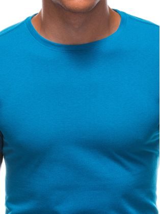Tyrkysové bavlnené tričko s krátkym rukávom S1683