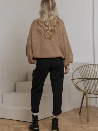 Dámske šedé elegantné nohavice Bafrot