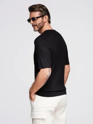 Úpletové pistáciové pánske tričko V4 TSCT-0197