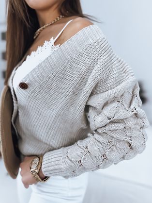 Nádherný dámsky sveter v ecru farbe Trixa