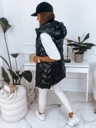 Módna dámska béžová prešívaná vesta