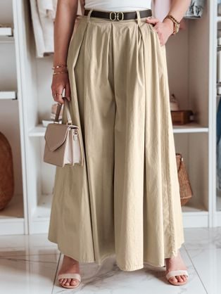 Dámske moderné béžové nohavice Glappo