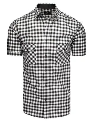 Čierno-biela károvaná košeľa