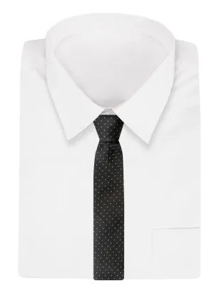 Vzorovaná pánska kravata v čiernej farbe