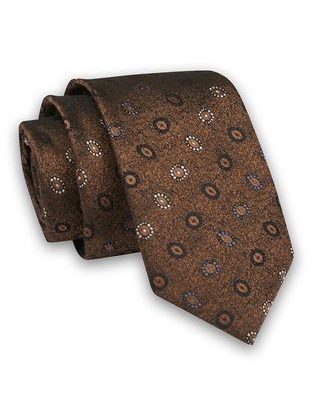 Moderná pánska kravata v hnedom odtieni