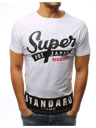 Štýlové biele tričko SUPER HOT JAPAN