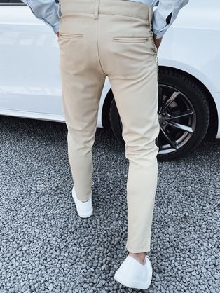Elegantné béžové pánske nohavice
