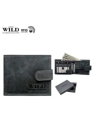 Grafitová pánska peňaženka WILD s prackou