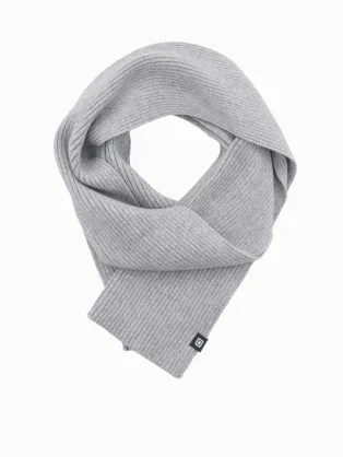 Trendy pletený šedý pánsky šál V2 ACSF-0119