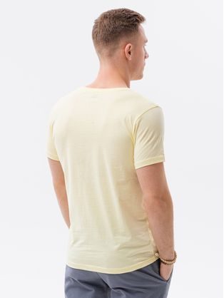 Jednoduché svetlo-žlté tričko S1369