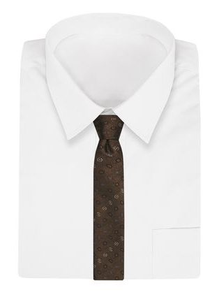 Moderná pánska kravata v hnedom odtieni