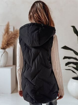 Módna dámska béžová prešívaná vesta