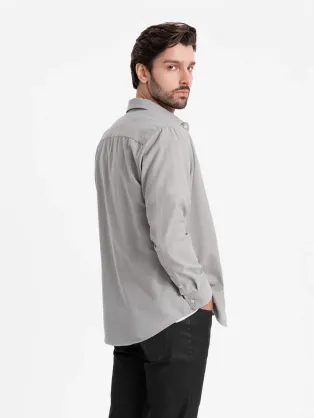 Zaujímavá granátová košeľa s trendy vzorom V3 SHCS-0151