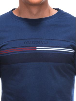 Granátové bavlnené tričko s krátkym rukávom S1683