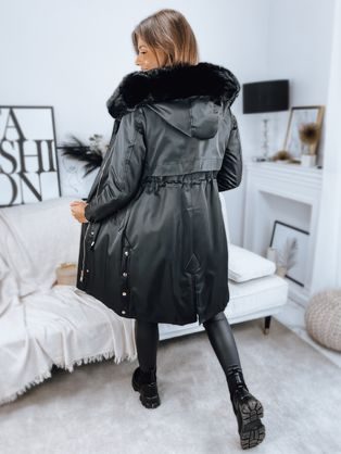 Čierna dámska bunda v originálnom prevedení Foresta