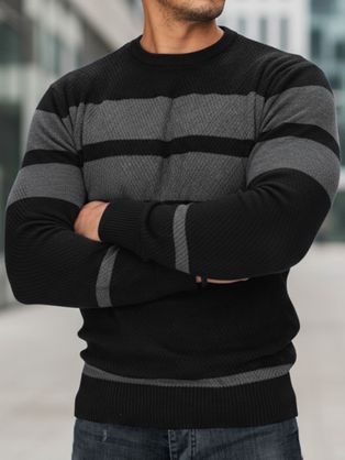 Jedinečný bielo-šedý pánsky sveter