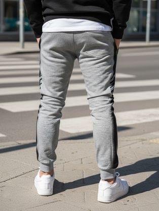 Trendy šedé pohodlné tepláky